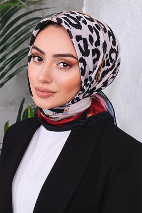 روسری بژ پنبه ای BUSLEM - کد 868912205