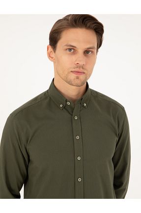 پیراهن خاکی مردانه رگولار Pierre Cardin - کد 868932814