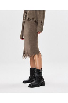 بوت / نیم بوت مشکی زنانه پاشنه ضخیم Twist - کد 868939171