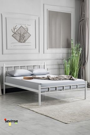 چارچوب تخت سفید فلزی Sevinse Home - کد 868967121