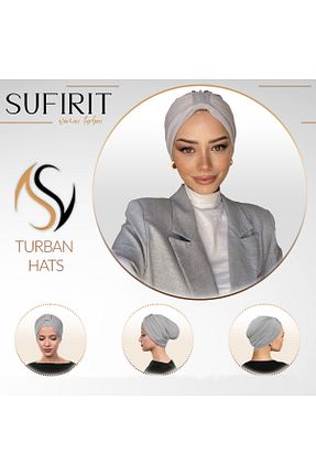 روسری طوسی پنبه پلی استر Sufirit - کد 868956593