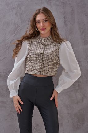 بلوز سفید زنانه ساده SHUGAA - کد 868955196