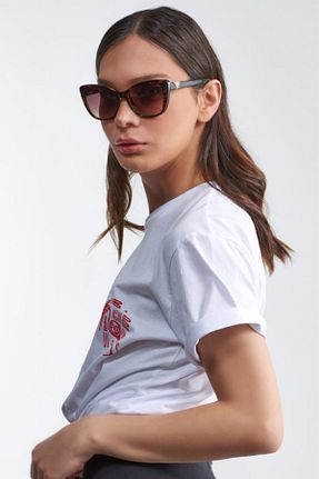 عینک آفتابی قهوه ای زنانه UV400 Guess - کد 111236603