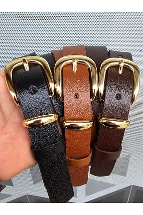 کمربند مشکی زنانه چرم خالص Kemerix - کد 868982814