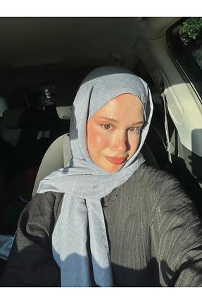 شال طوسی زنانه پنبه ای müqofficial - کد 869013797
