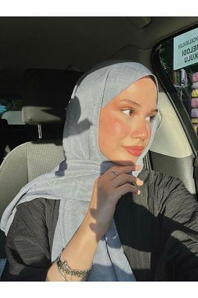 شال طوسی زنانه پنبه ای müqofficial - کد 869013797