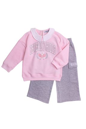 ست بالاتنه و پائین تنه طوسی بچه گانه بافتنی Chicsy Baby - کد 868981278