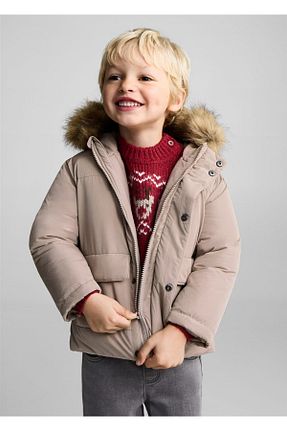 کاپشن قهوه ای بچه گانه رگولار MANGO Baby - کد 863704261