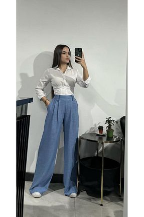 شلوار رنگی زنانه کتان polle - کد 937402604