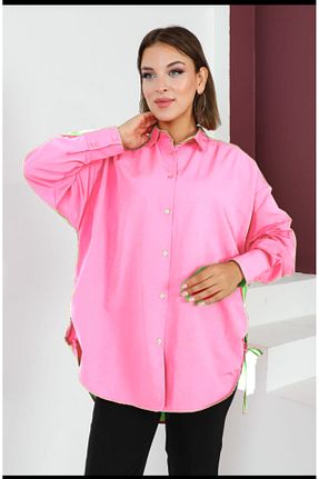 پیراهن سایز بزرگ صورتی زنانه سایز بزرگ MAY MARA - کد 869037897