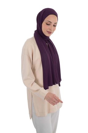 شال بنفش زنانه پنبه ای A/F fezah prive - کد 869048070