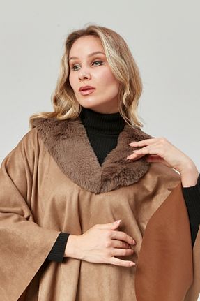 پانچو قهوه ای زنانه panşalço - کد 840348256
