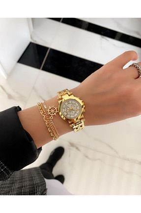 ساعت مچی طلائی مردانه 31-35 میلی متر ÇENÇEN - کد 103167722