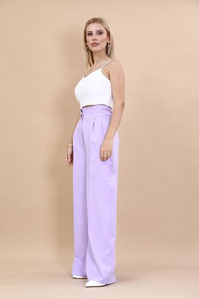 شلوار بنفش زنانه پارچه ÖNDER ÖZSOY - کد 869049076