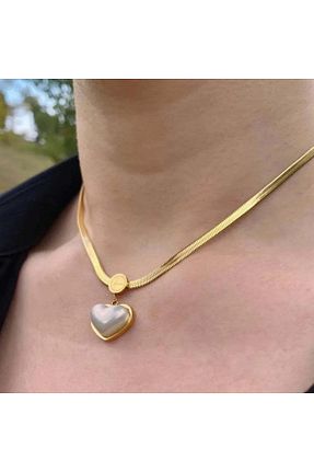 گردنبند استیل ( فولاد ) طلائی زنانه استیل (فولاد) KEHVAN - کد 869067073