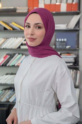 شال بنفش زنانه پنبه ای A/F fezah prive - کد 869051732