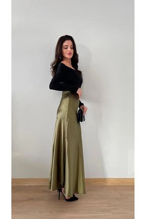 دامن خاکی زنانه لیکرا LUFES - کد 869065846
