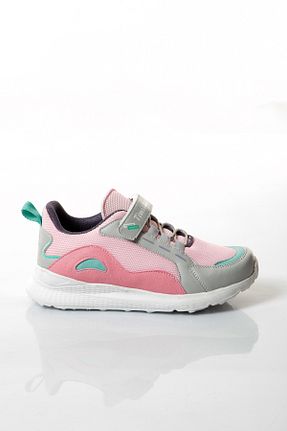 کفش اسنیکر صورتی بچه گانه بند دار Shoes Time - کد 869108455