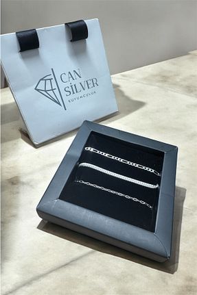 دستبند نقره مردانه 925 عیار CAN SİLVER - کد 869108616