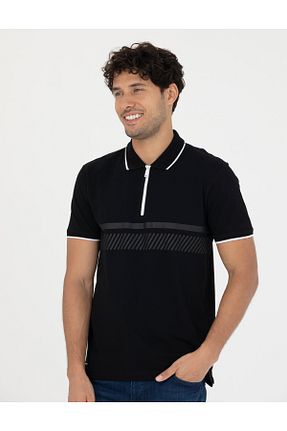پولوشرت مشکی مردانه %100 پنبه Pierre Cardin - کد 828969701