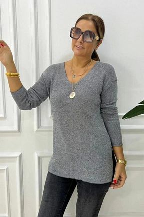 بلوز طوسی زنانه اورسایز Bİ.GİYSEN - کد 778507179