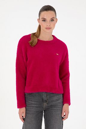 پلیور صورتی زنانه ساده U.S. Polo Assn. - کد 869128086
