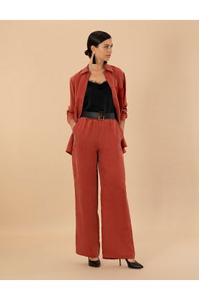 شلوار نارنجی زنانه پارچه Pierre Cardin - کد 856309078