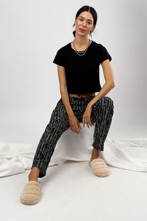 پائین تنه راحتی مشکی زنانه پنبه ای Betimoda - کد 457210886