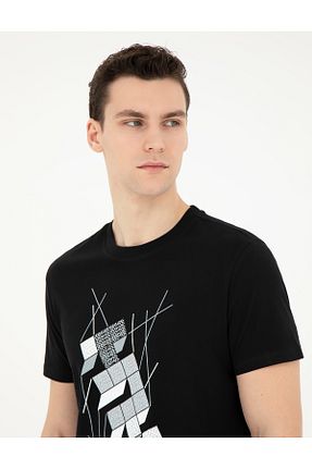 تیشرت مشکی مردانه اسلیم فیت Pierre Cardin - کد 829195053