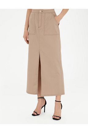 دامن بژ زنانه پارچه Pierre Cardin - کد 839655916