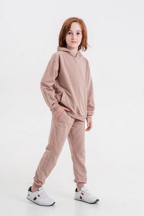 ست بالاتنه و پائین تنه صورتی بچه گانه بافت Mışıl Kids - کد 780644469