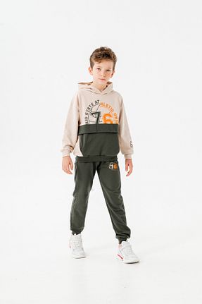 ست بالاتنه و پائین تنه خاکی بچه گانه بافت Mışıl Kids - کد 869674249