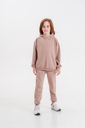 ست بالاتنه و پائین تنه صورتی بچه گانه بافت Mışıl Kids - کد 780644469