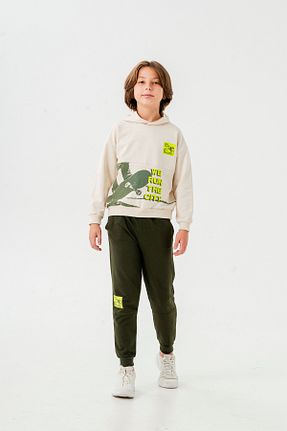 ست بالاتنه و پائین تنه سبز بچه گانه بافت Mışıl Kids - کد 869676126