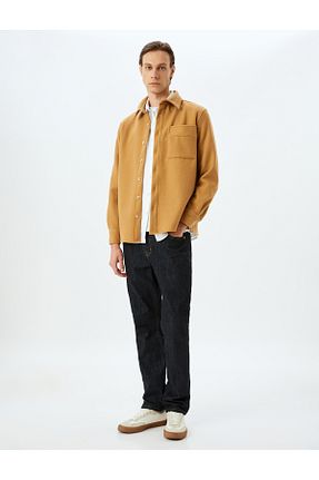 پیراهن قهوه ای مردانه رگولار Koton - کد 869174661