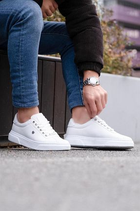 کفش اسنیکر سفید مردانه بند دار L.A Polo - کد 516969470