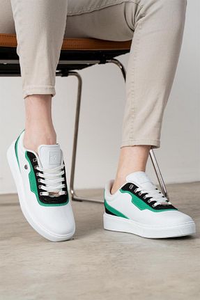 کفش اسنیکر سفید مردانه بند دار L.A Polo - کد 648938274