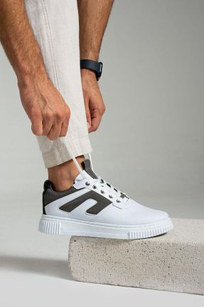 کفش اسنیکر سفید مردانه بند دار L.A Polo - کد 774032055