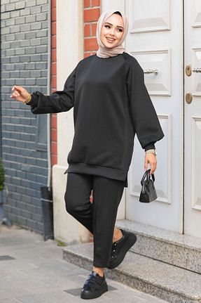 ست بالاتنه و پائین تنه حجاب مشکی زنانه رگولار Neva Style - کد 869196460