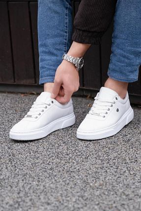 کفش اسنیکر سفید مردانه بند دار L.A Polo - کد 516969470