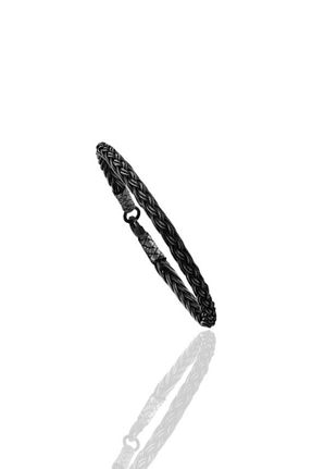 دستبند نقره مشکی مردانه 925 عیار Söğütlü Silver - کد 869195511