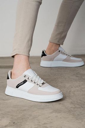 کفش اسنیکر سفید مردانه بند دار L.A Polo - کد 666799785