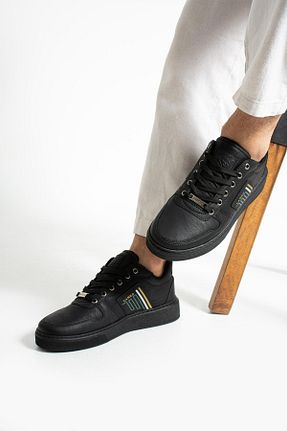 کفش اسنیکر مشکی مردانه بند دار L.A Polo - کد 864399105
