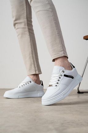 کفش اسنیکر سفید مردانه بند دار L.A Polo - کد 672705789