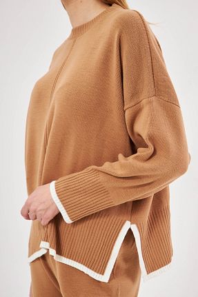 ست بالاتنه و پائین تنه قهوه ای زنانه تریکو armonika - کد 869204951