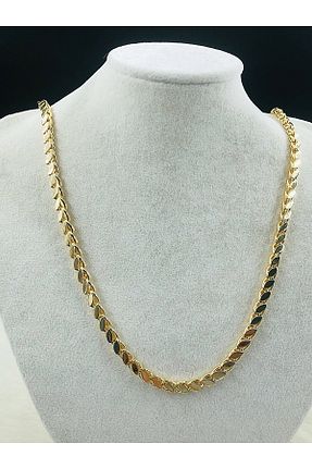 گردنبند استیل ( فولاد ) زرد زنانه استیل ضد زنگ DS DİAMONDSHOP - کد 869212909