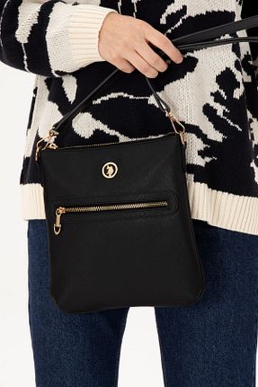 کیف دوشی مشکی زنانه چرم مصنوعی U.S. Polo Assn. - کد 869203881