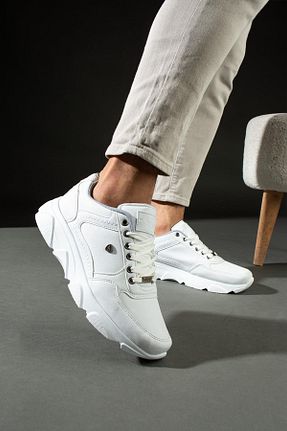 کفش اسنیکر سفید مردانه بند دار L.A Polo - کد 835871221