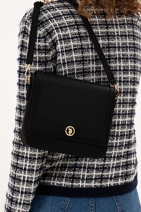 کیف دوشی مشکی زنانه چرم مصنوعی U.S. Polo Assn. - کد 869204168