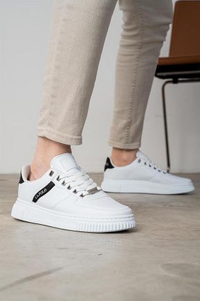 کفش اسنیکر سفید مردانه بند دار L.A Polo - کد 672705789